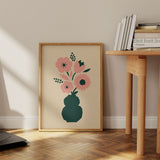 Abstract Blooms - Poppy pink