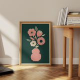 Abstract Blooms - Poppy pink