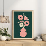 Abstract Blooms - Poppy pink