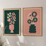 Abstract Blooms - Daisy pink