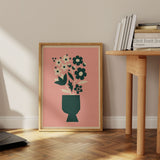 Abstract Blooms - Daisy pink
