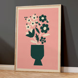 Abstract Blooms - Daisy pink