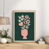Abstract Blooms - Daisy pink