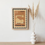 London Zoo Stamp collection print - Giraffe