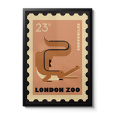 London Zoo Stamp collection print - Crocodile