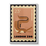 London Zoo Stamp collection print - Crocodile