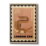 London Zoo Stamp collection print - Crocodile