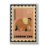 London Zoo Stamp collection print - Elephant