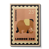 London Zoo Stamp collection print - Elephant