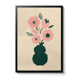 Abstract Blooms - Poppy pink