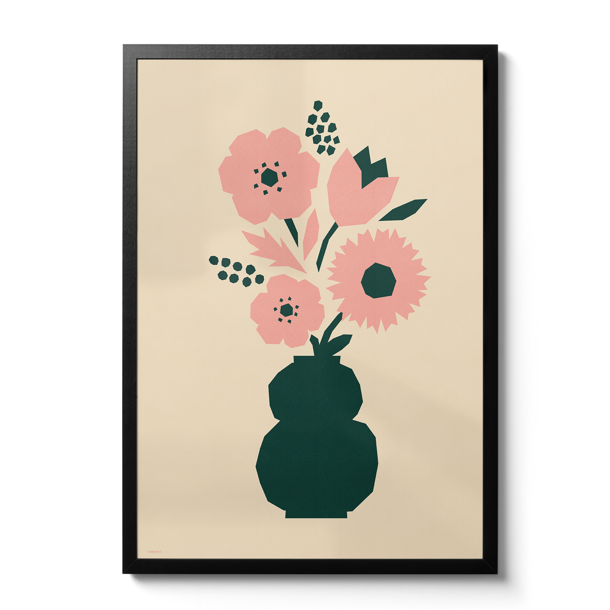 Abstract Blooms - Poppy pink