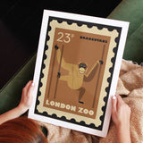 London Zoo Stamp collection print - Orangutan