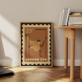 London Zoo Stamp collection print - Orangutan