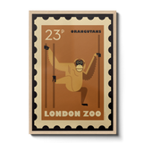 London Zoo Stamp collection print - Orangutan