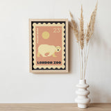 London Zoo Stamp collection print - Polar Bear