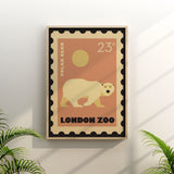 London Zoo Stamp collection print - Polar Bear