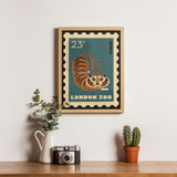 London Zoo Stamp collection print - Tiger