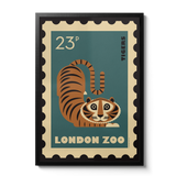 London Zoo Stamp collection print - Tiger