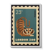 London Zoo Stamp collection print - Tiger