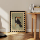London Zoo Stamp collection print - Toucan