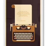 Typewriter Personalised Print