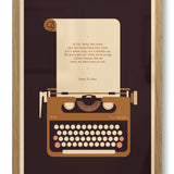 Typewriter Personalised Print